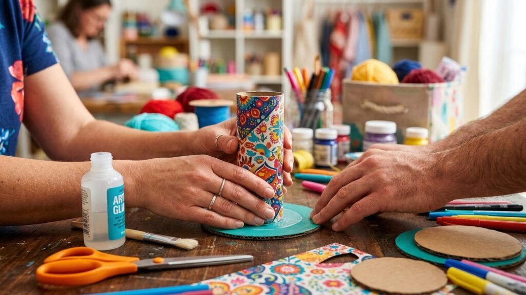 Pare de jogar rolo de papel toalha fora: aprenda a transformar em porta-canetas simples e criativo