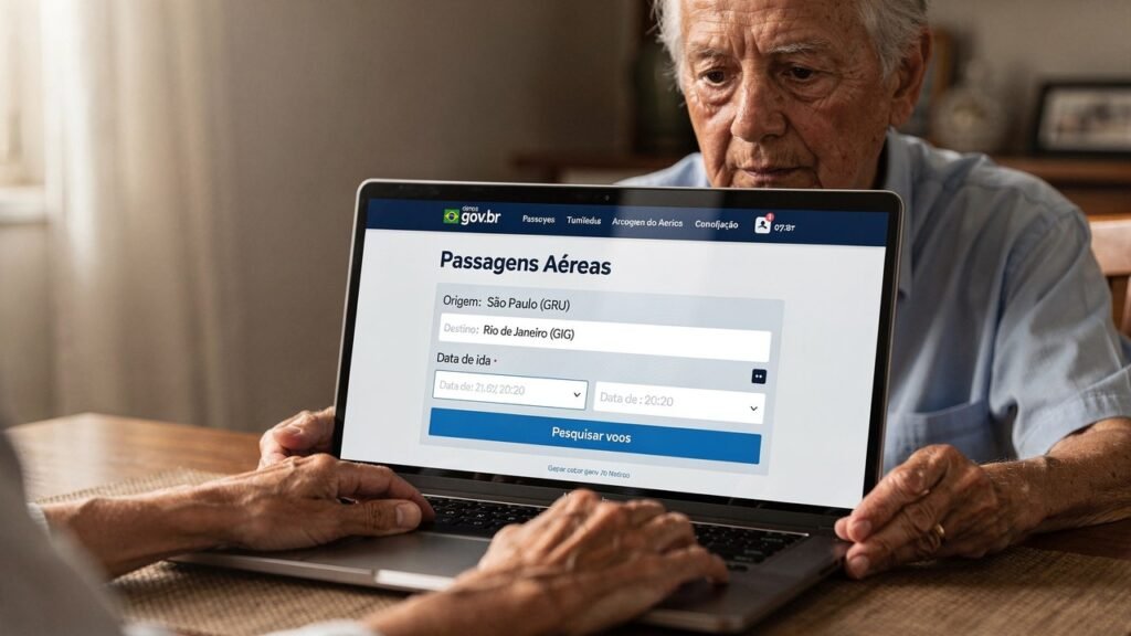 Aposentados do INSS podem pagar apenas R$ 200 para voar de avião, mas muitos ainda desconhecem o benefício