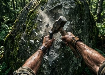 Homem passa 15 meses escavando uma rocha gigante e transforma o bloco em uma casa totalmente habitável