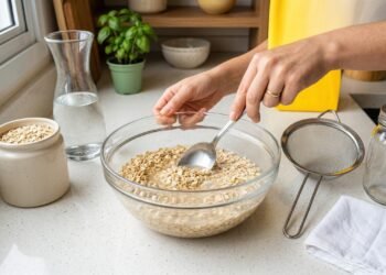 Essa mistura fácil com aveia ajuda a acalmar pele sensível e acabar com a vermelhidão