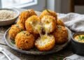 Como fazer bolinho de arroz com queijo crocante por fora e cremoso por dentro usando só sobras