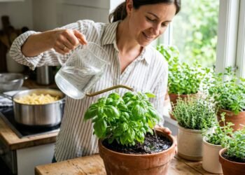 Comecei a jogar água de macarrão nas minhas plantas e me surpreendi com o que aconteceu com elas