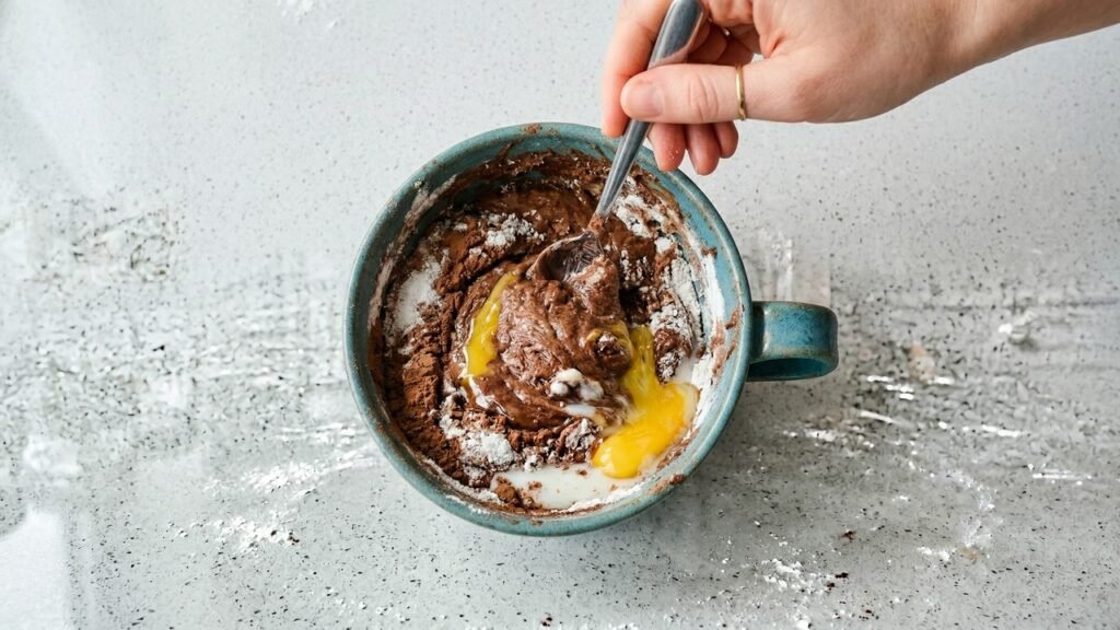 Como fazer bolo de caneca de chocolate sem louça, sem bagunça e pronto em 2 minutos