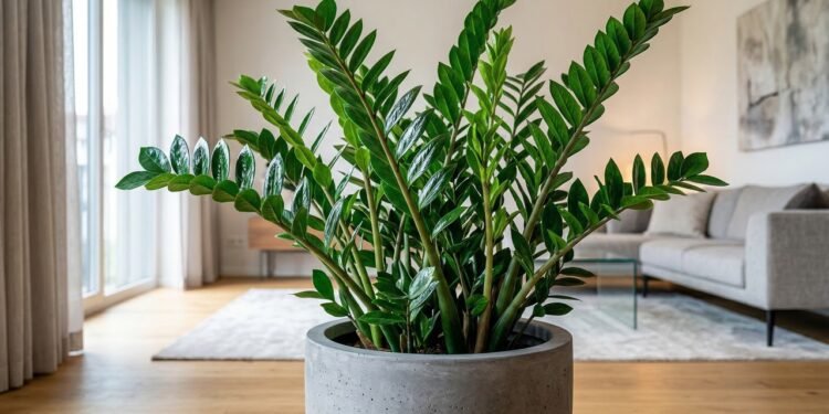 O erro comum ao plantar zamioculca em vaso de concreto que faz a planta ficar meses sem crescer