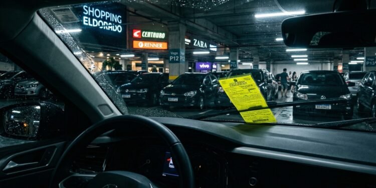 Estacionamento privados nãom livra de multa: CTB permite autuação e infrações podem gerar R$ 293,47