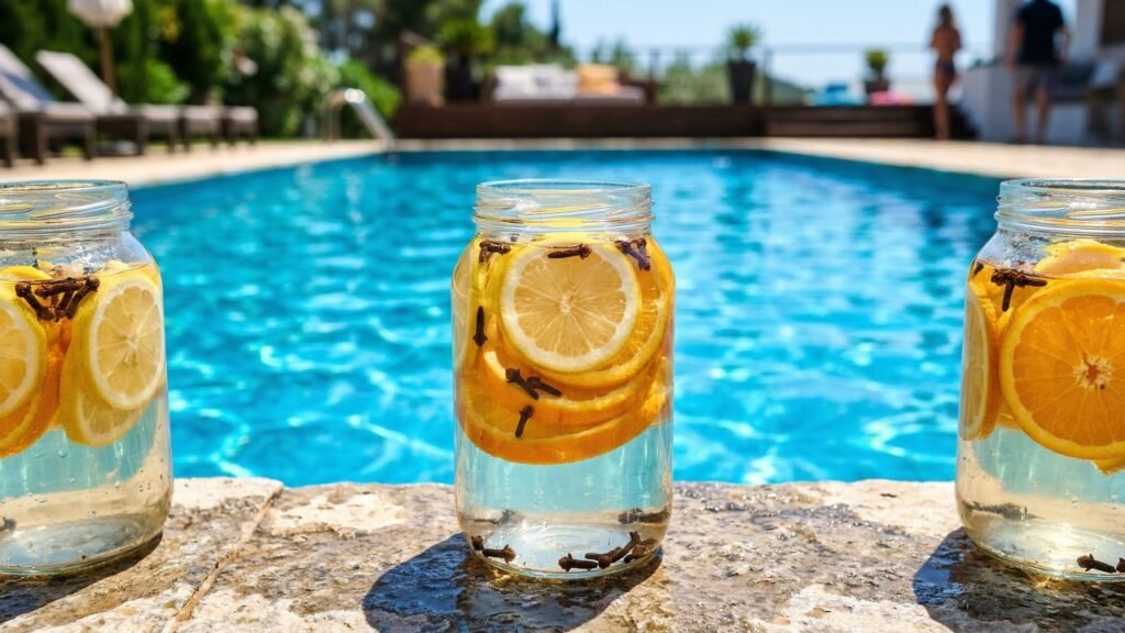 Piscina livre de insetos: veja como preparar recipientes com cítricos e cravo para usar ao redor da área molhada