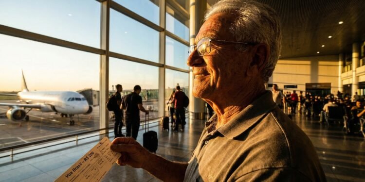 Passagem aérea por R$ 200: veja como aposentados do INSS podem garantir o benefício antes que os assentos acabem