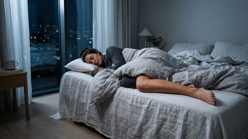 Por que muita gente dorme com uma perna para fora do cobertor? A explicação envolve a forma como o corpo regula o sono