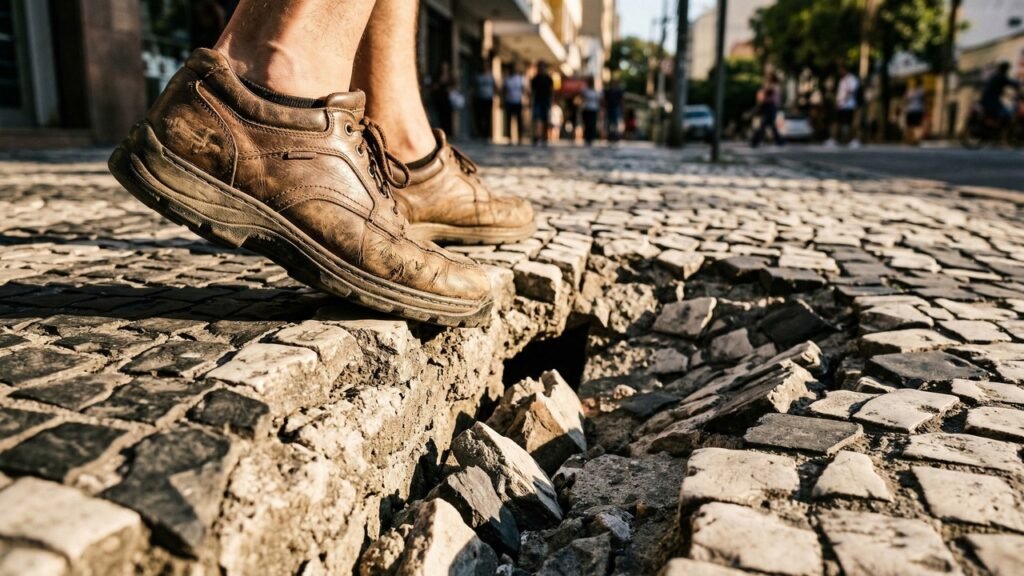Pedestre sofre queda ao pisar em bueiro solto e cidade acaba condenada a pagar mais de R$ 800 mil
