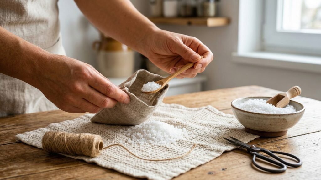 O truque do saco de sal na janela que ajuda a reduzir umidade e afastar o cheiro de mofo em casa