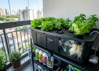 Como plantar alface e temperos em casa utilizando apenas água, sem necessidade de terra