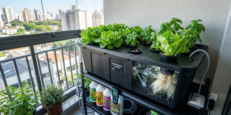 Como plantar alface e temperos em casa utilizando apenas água, sem necessidade de terra