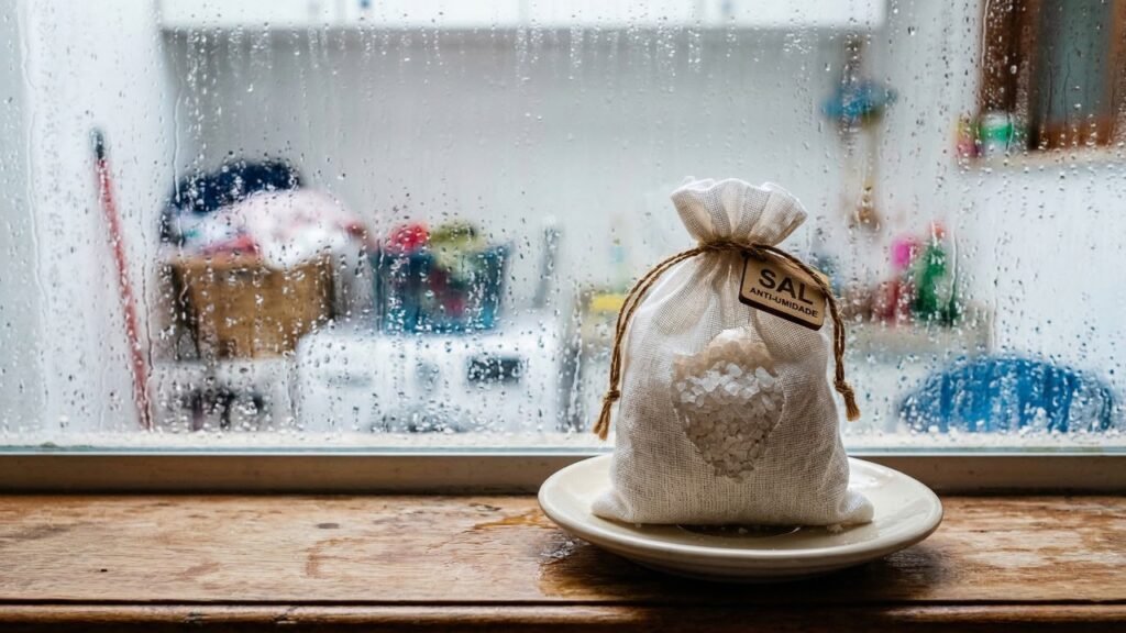 O truque do saco de sal na janela que ajuda a reduzir umidade e afastar o cheiro de mofo em casa