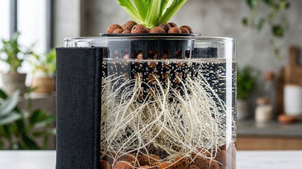 Como plantar alface e temperos em casa utilizando apenas água, sem necessidade de terra