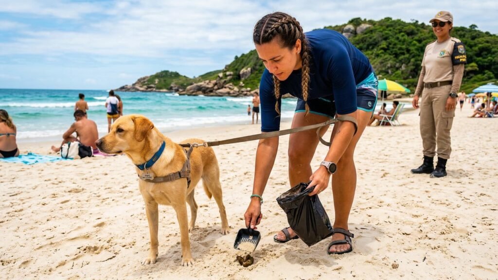 Donos de cachorro recebem alerta sobre nova regra nas praias e podem levar multa se ignorarem