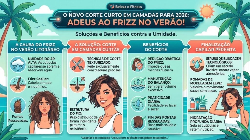 Adeus corte repicado com pontas ressecadas: o novo corte curto em camadas para 2026 que reduz o frizz em dias úmidos