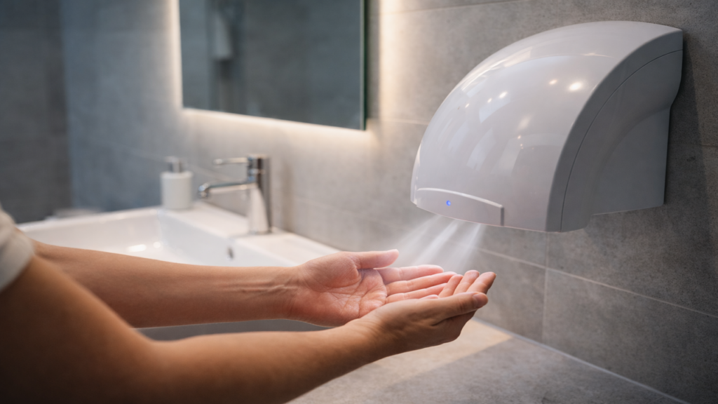 O acessório mais prático para secar as mãos no banheiro