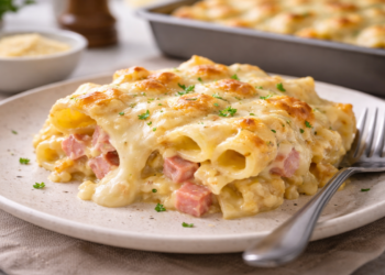 O macarrão gratinado mais irresistível do momento