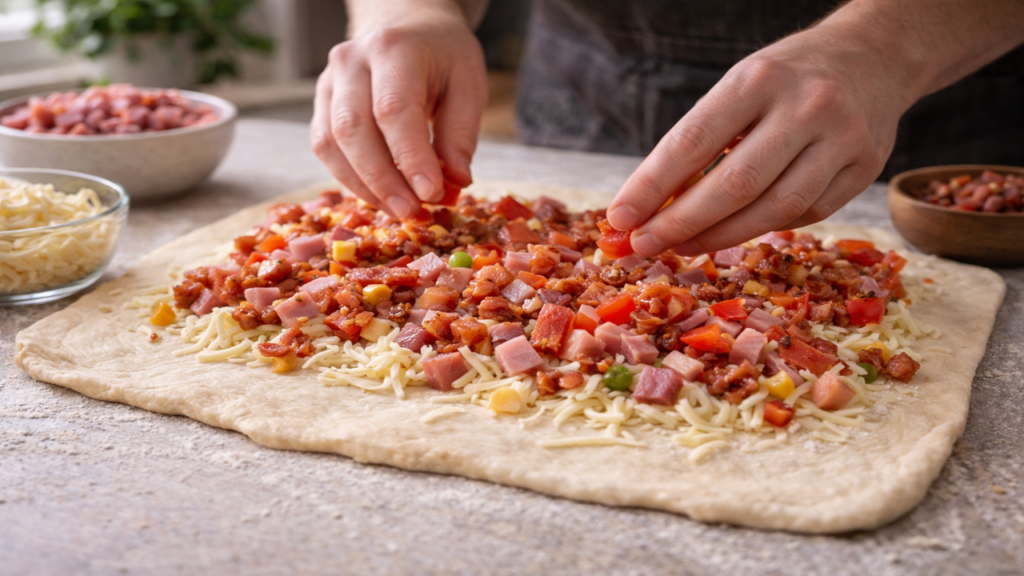 O pão recheado gigante mais irresistível para um lanche caprichado