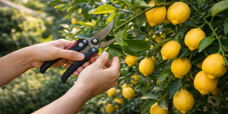 A poda do limoeiro em março é importante para a planta