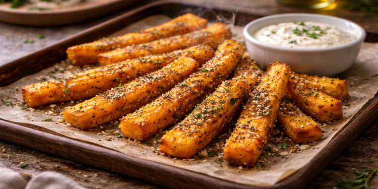 A melhor receita de bastões de abóbora crocantes