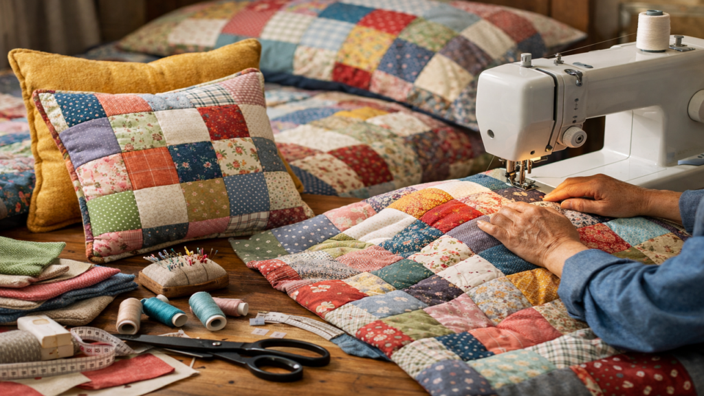 DIY simples de costura, você cria cobertor e almofadas cheias de personalidade