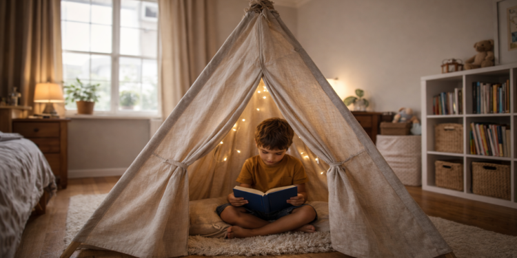 Tenda infantil feita em casa é a opção mais econômica