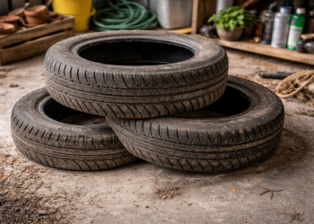 Mesa com pneu reciclado é a opção mais sustentável