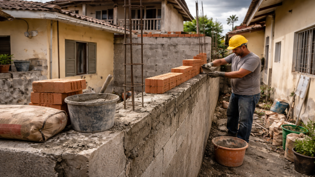 Vizinho pode ser punido por construir no seu muro