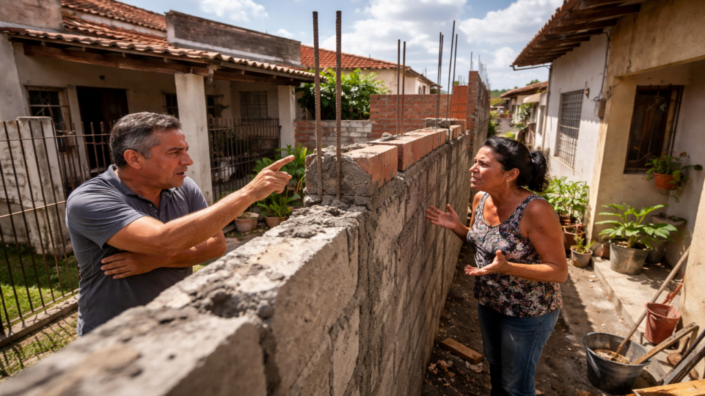 Vizinho pode ser punido por construir no seu muro