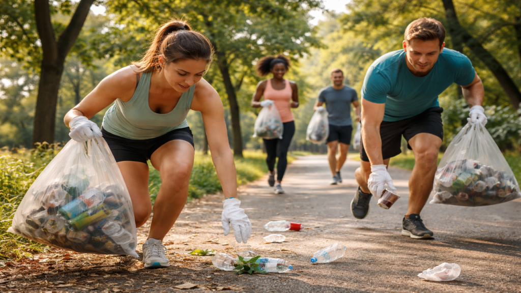 Plogging é a forma mais eficiente de se exercitar com propósito