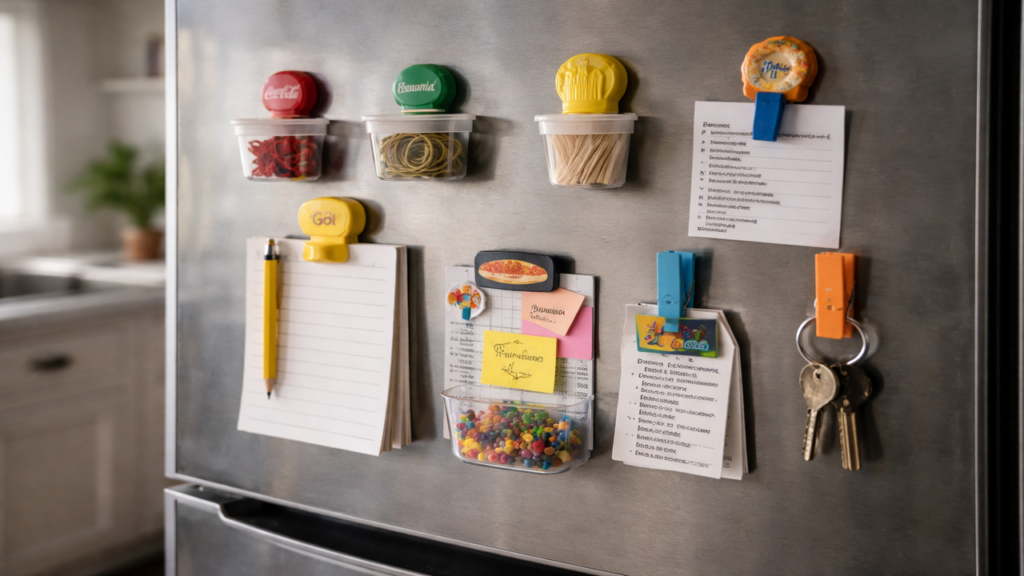 Ímãs velhos viram organizadores práticos para casa