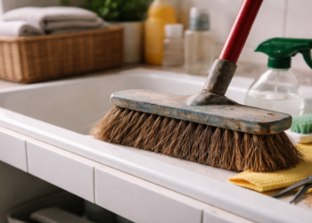 Escova de vassoura velha pode virar solução útil