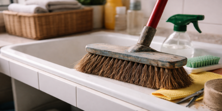 Escova de vassoura velha pode virar solução útil