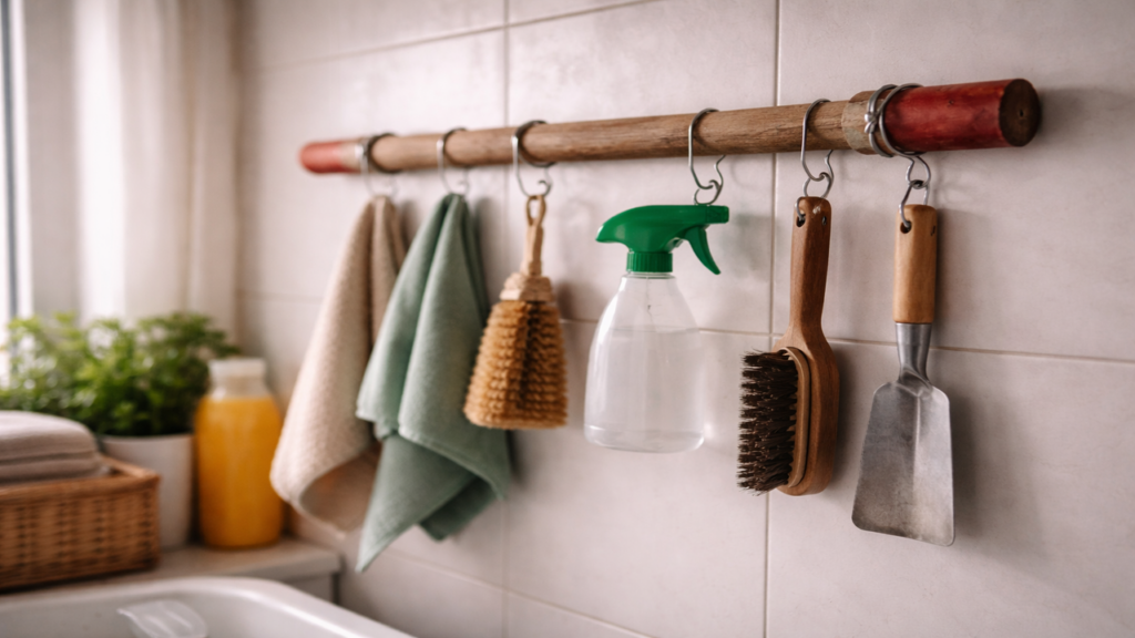 Escova de vassoura velha pode virar solução útil