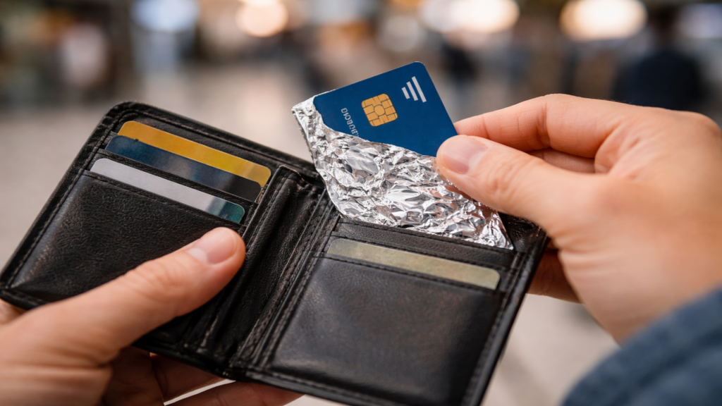 Cartão protegido com papel alumínio pode evitar fraudes