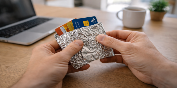 Cartão protegido com papel alumínio pode evitar fraudes