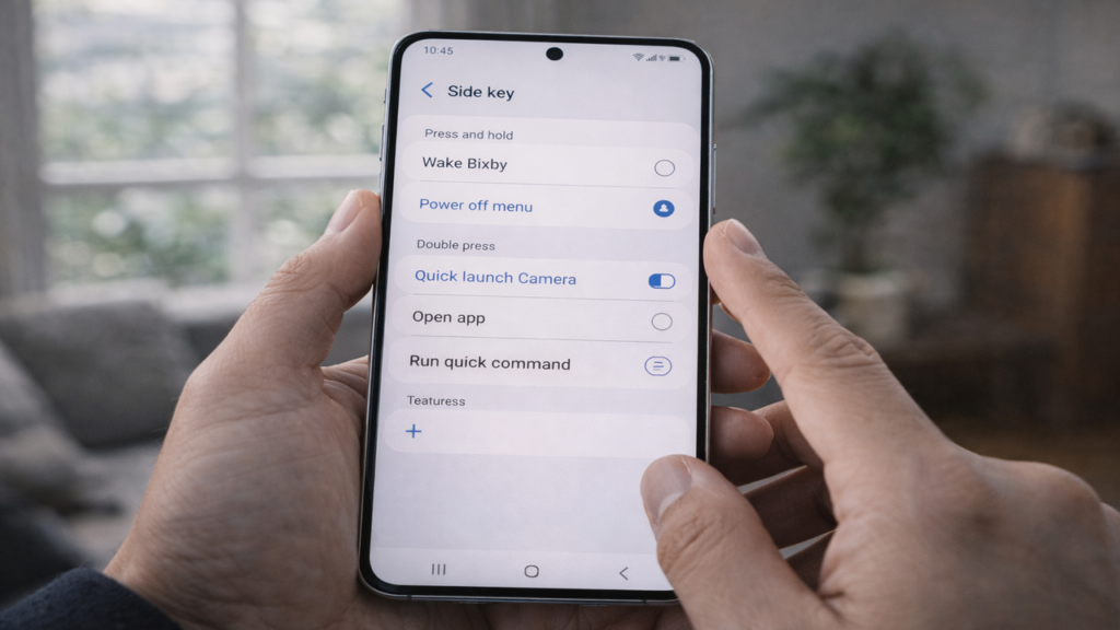 Samsung libera função escondida que imita botão do iPhone
