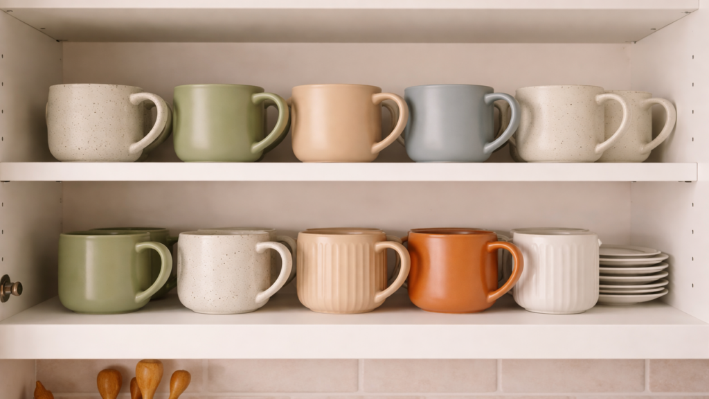 Arrumar canecas do jeito certo evita sujeira e aumenta a durabilidade