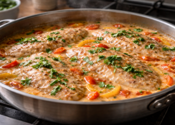 Filé de tilápia ao molho cremoso na panela única