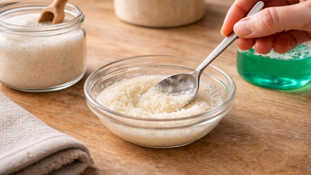 Detergente com açúcar remove manchas difíceis de forma simples