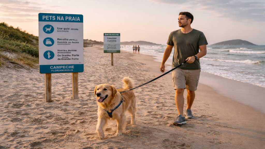 Cães nas praias de Florianópolis agora têm regras