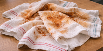 O segredo para panos de prato mais brancos