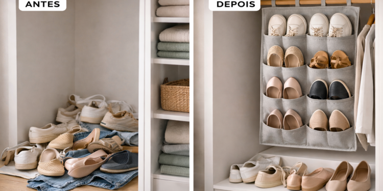 Como fazer um organizador de sapatos em tecido