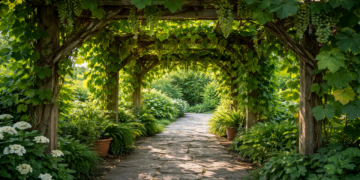 A forma mais charmosa de ter sombra e fruta no quintal