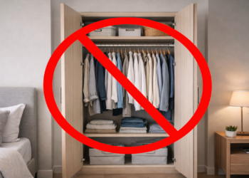 Quartos modernos apostam em armários sem portas