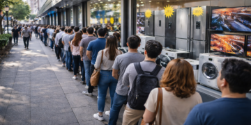 Filas gigantes se formam por eletrodomésticos baratos