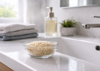 O truque do arroz que ajuda a tirar umidade do banheiro