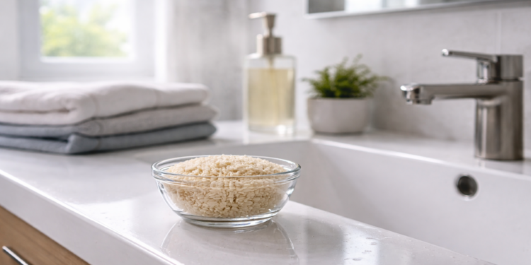 O truque do arroz que ajuda a tirar umidade do banheiro