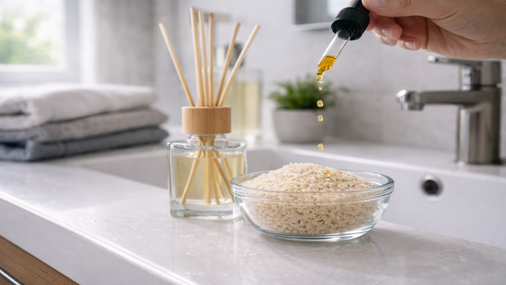 O truque do arroz que ajuda a tirar umidade do banheiro